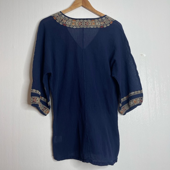 Joie a La Plage Embroidered Bahamas Tunic Cover Up. Size M - Picture 2 of 15